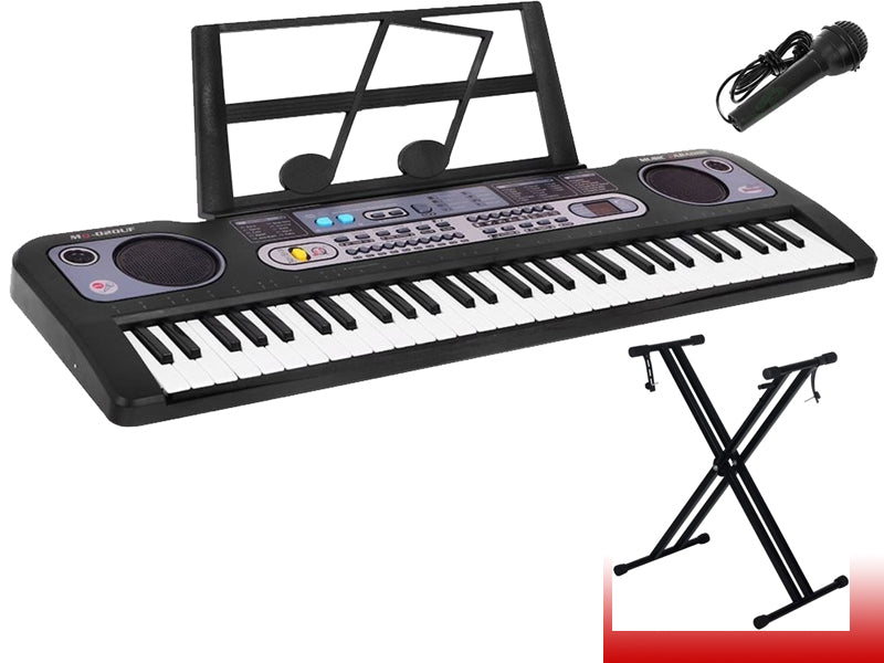 Keyboard Piano with Microphone & Music Stand and X Stand - Homyspire NZ