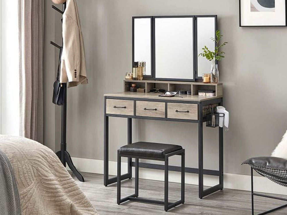 VASAGLE Makeup Vanity with Stool Dressing Table