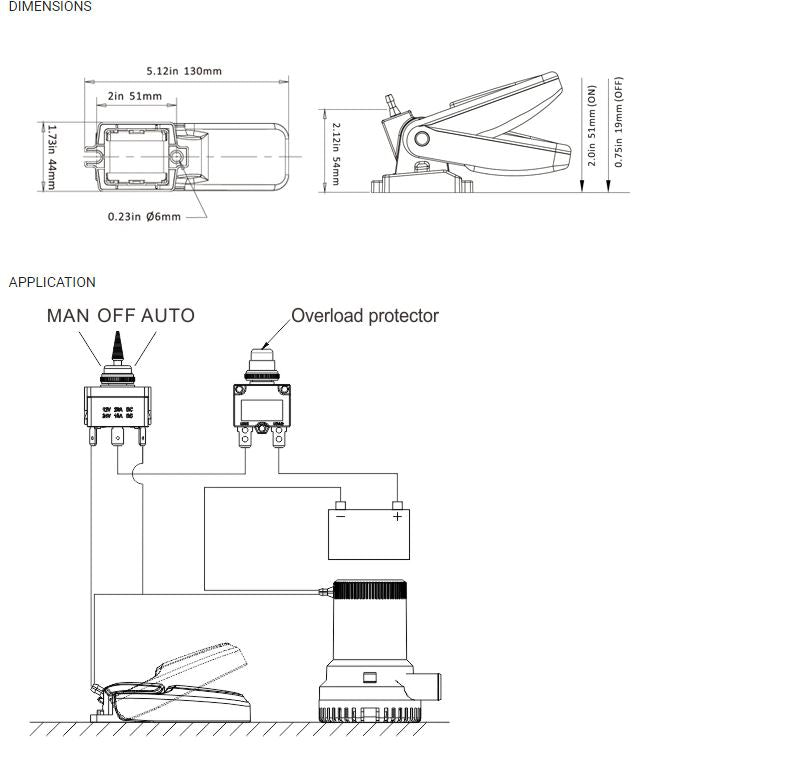 Seaflo 20A Mini Float Switch for Submersible Pump - Homyspire NZ