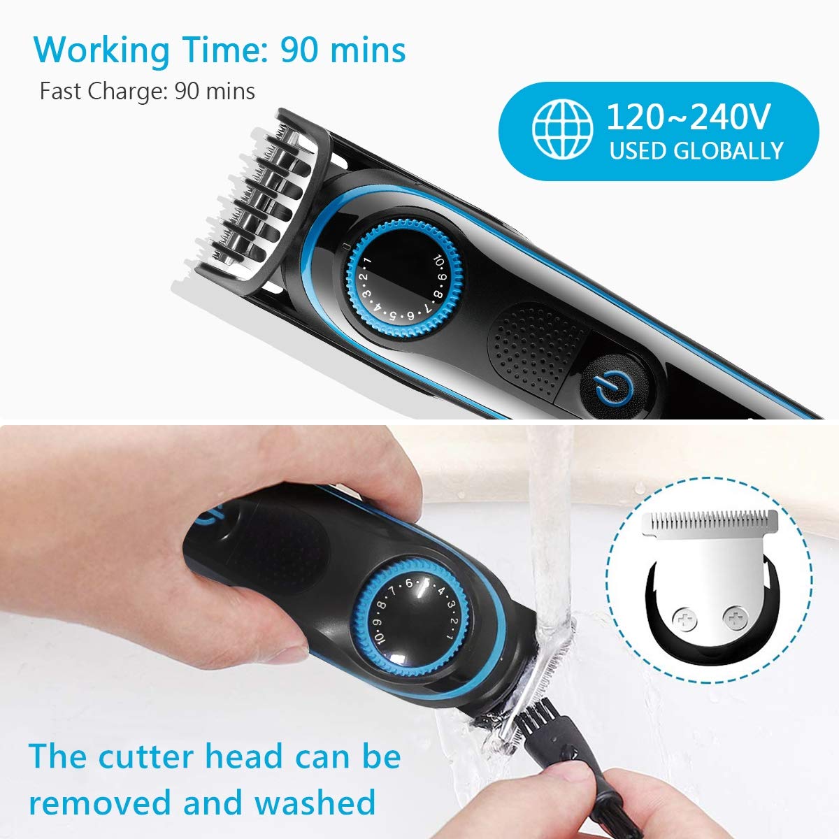 Hair Trimmer Shaver Clippers Cordless