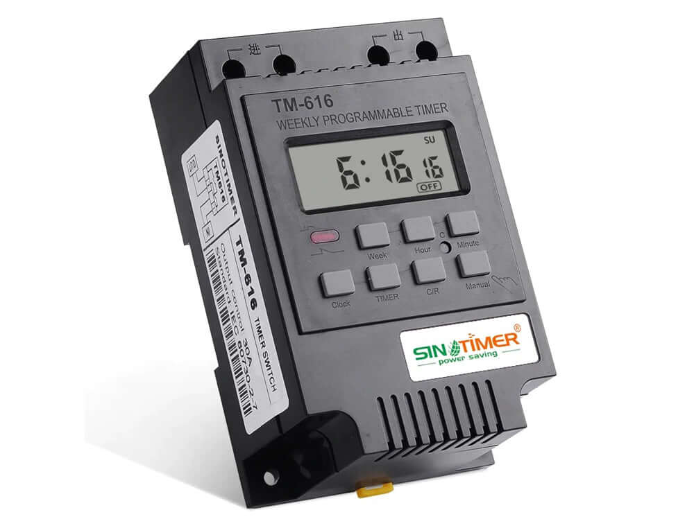 7 Day Timer, Din Rail Mount, Ac230 V 30A Output White Or Black