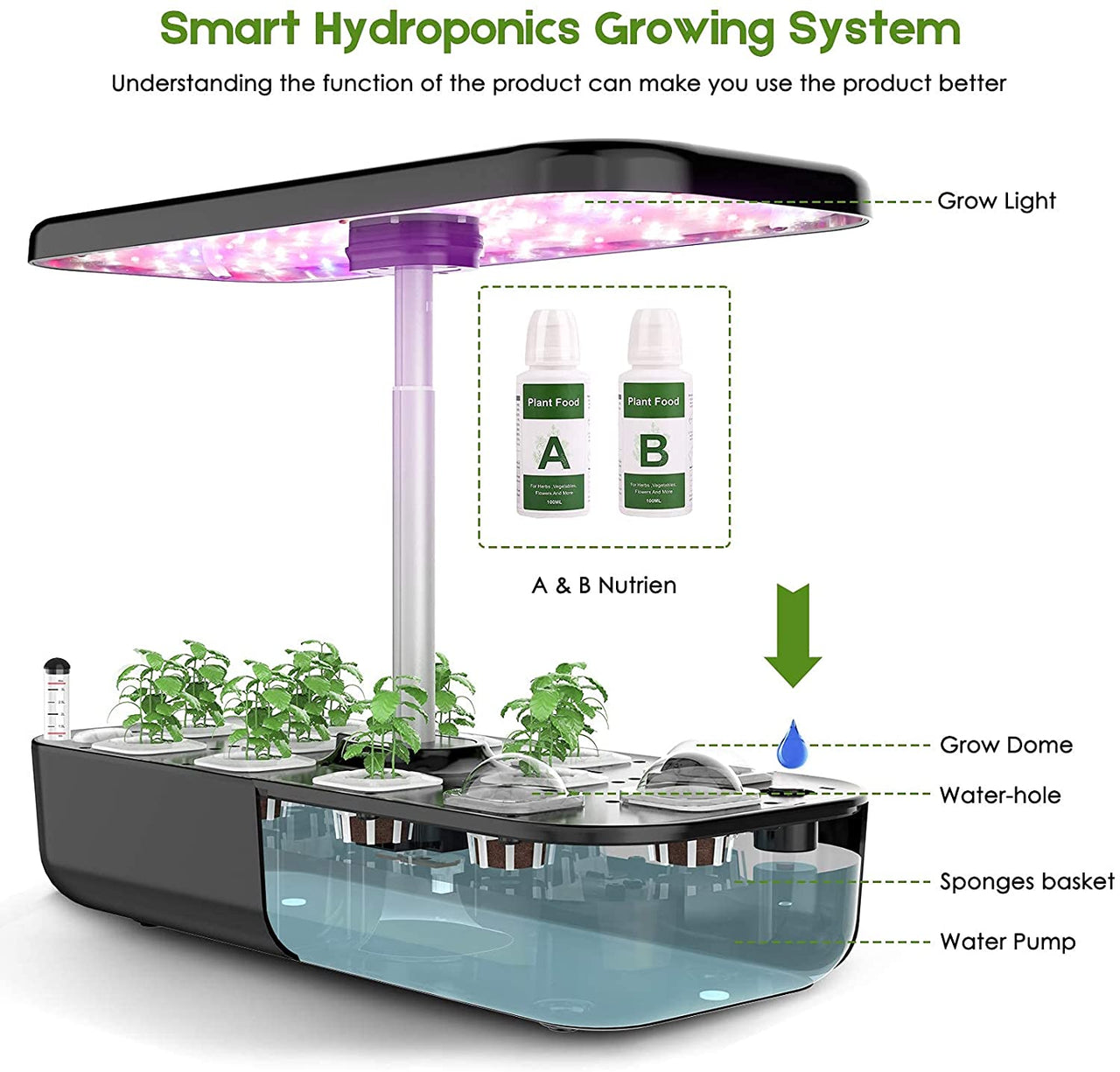 Smart Hydroponics Indoor Herb Garden - Homyspire NZ