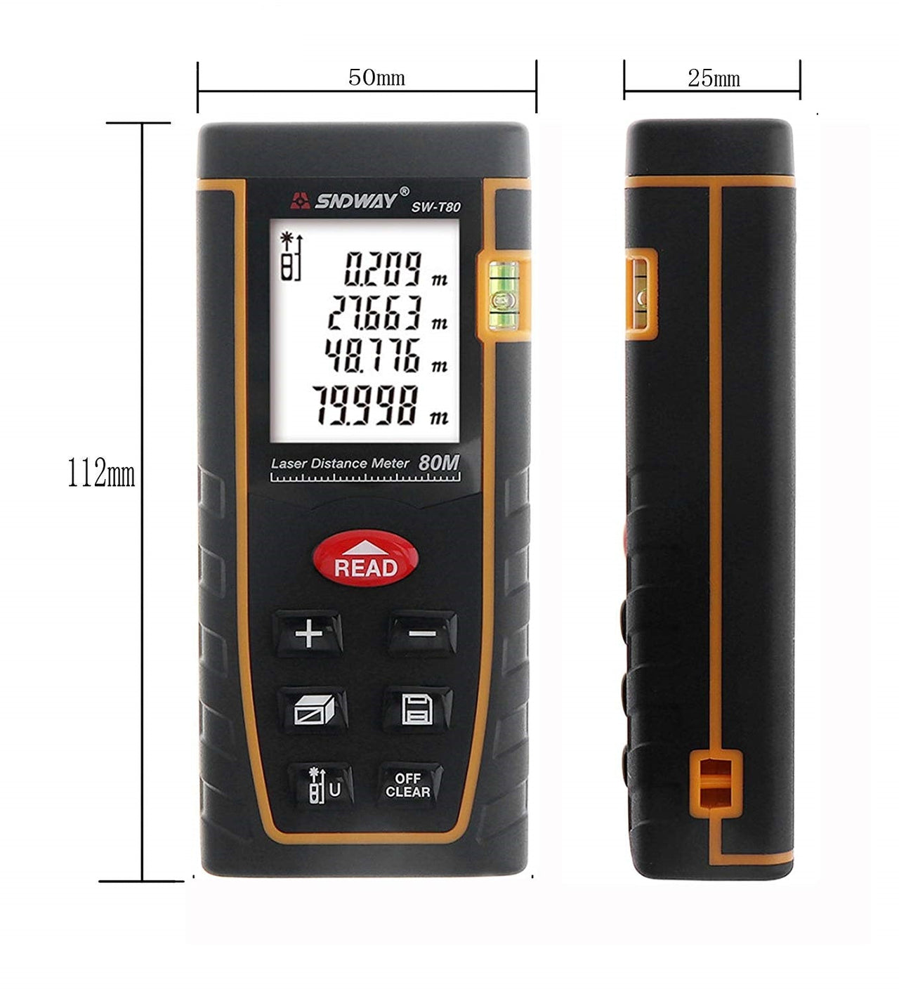 Laser Distance Meter Sndway SW-T80 80 Meters