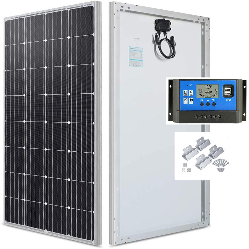 Solar Panel 30W 12V with controller 20A and mount Monocrystalline - Homyspire NZ