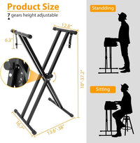 Thumbnail for X-Style Piano Keyboard Stand Adjustable