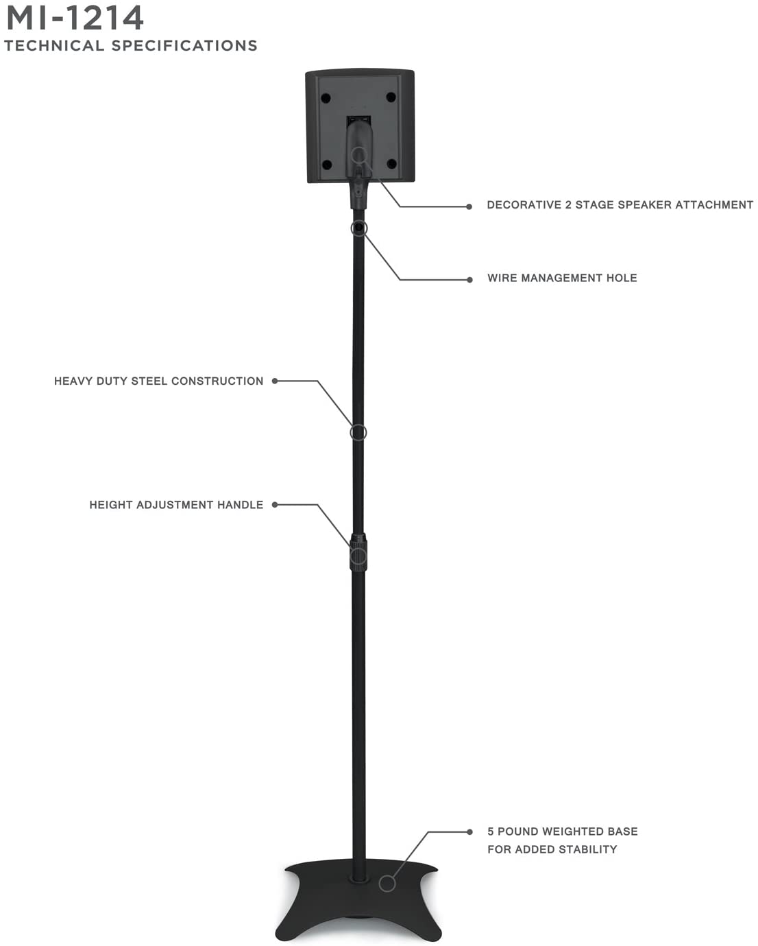 Speaker Stands Set of Two Speakers