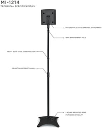 Thumbnail for Speaker Stands Set of Two Speakers