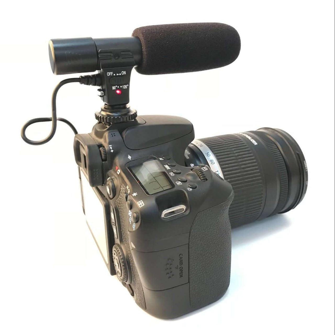 Camera Microphone with CR2 3V Li-battery