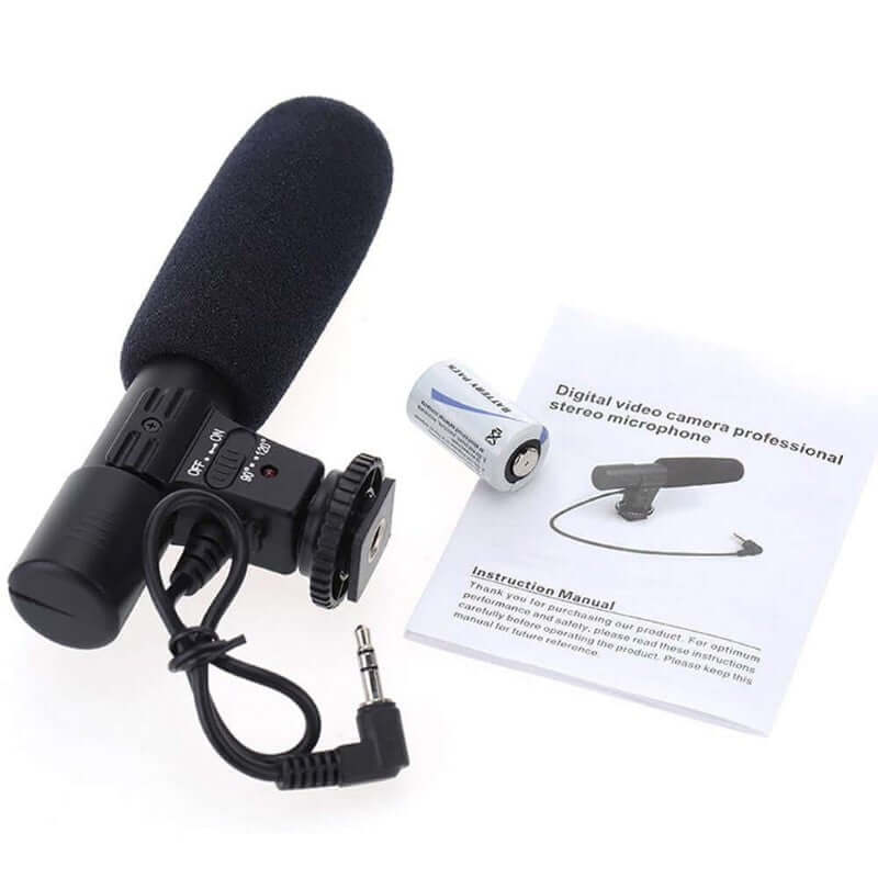 Camera Microphone with CR2 3V Li-battery