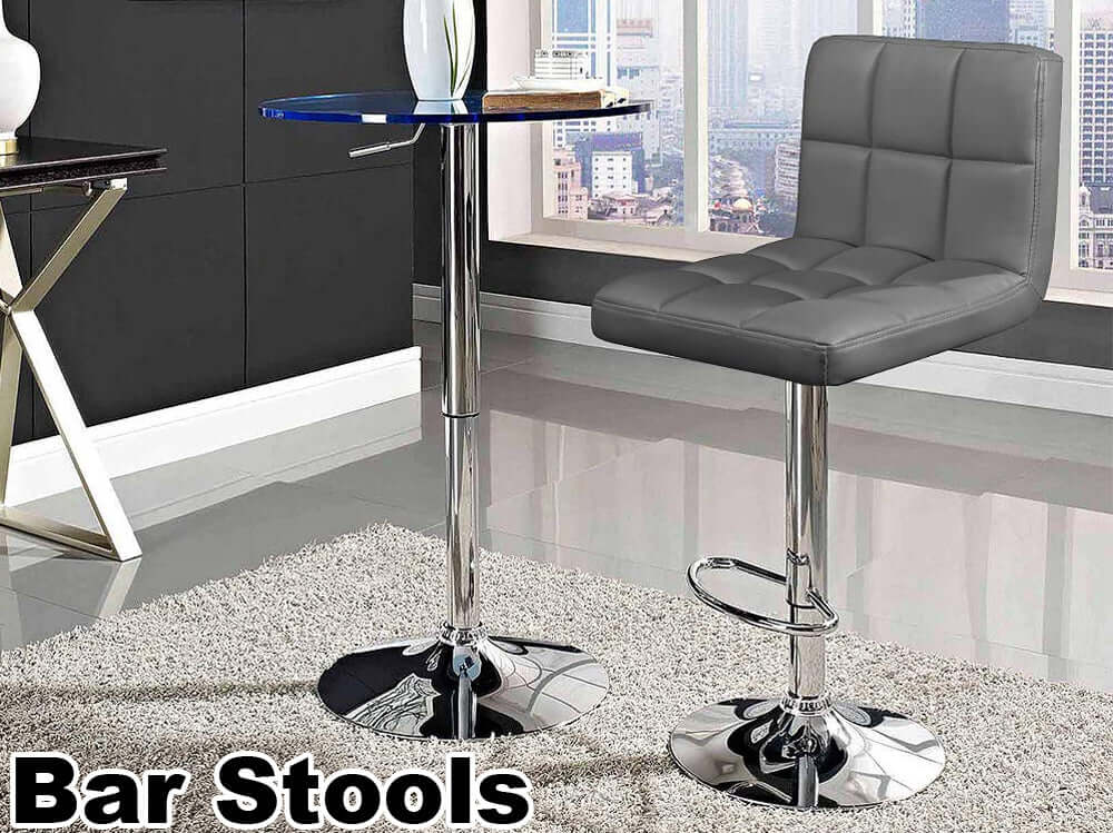 Adjustable Swivel Armless Bar Stools With Pu Leather - Homyspire NZ