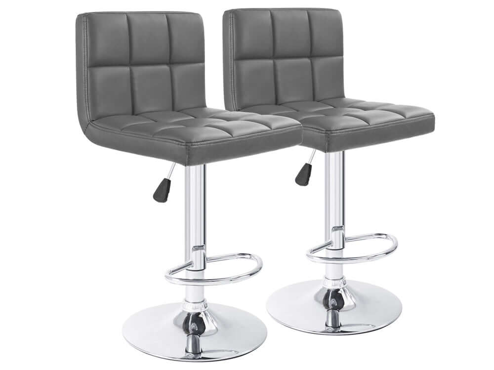 Adjustable Swivel Armless Bar Stools With Pu Leather - Homyspire NZ