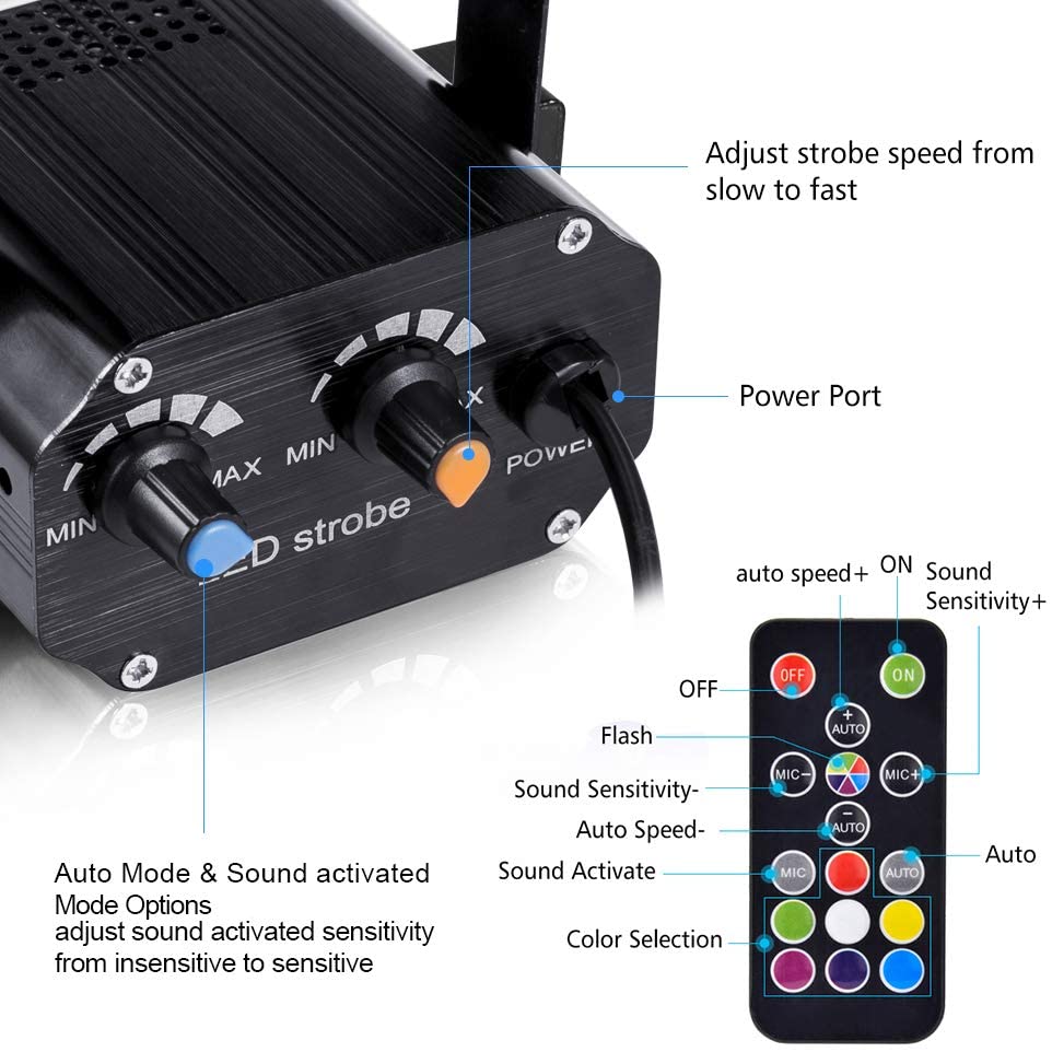 Christmas Stage Lights with Remote Control Adjustable Speed 7 Modes - Homyspire NZ