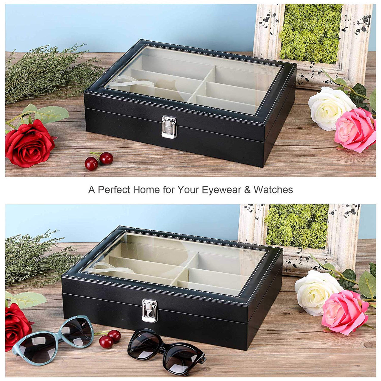 Sunglasses Case Organizer Eyeglasses Storage Box