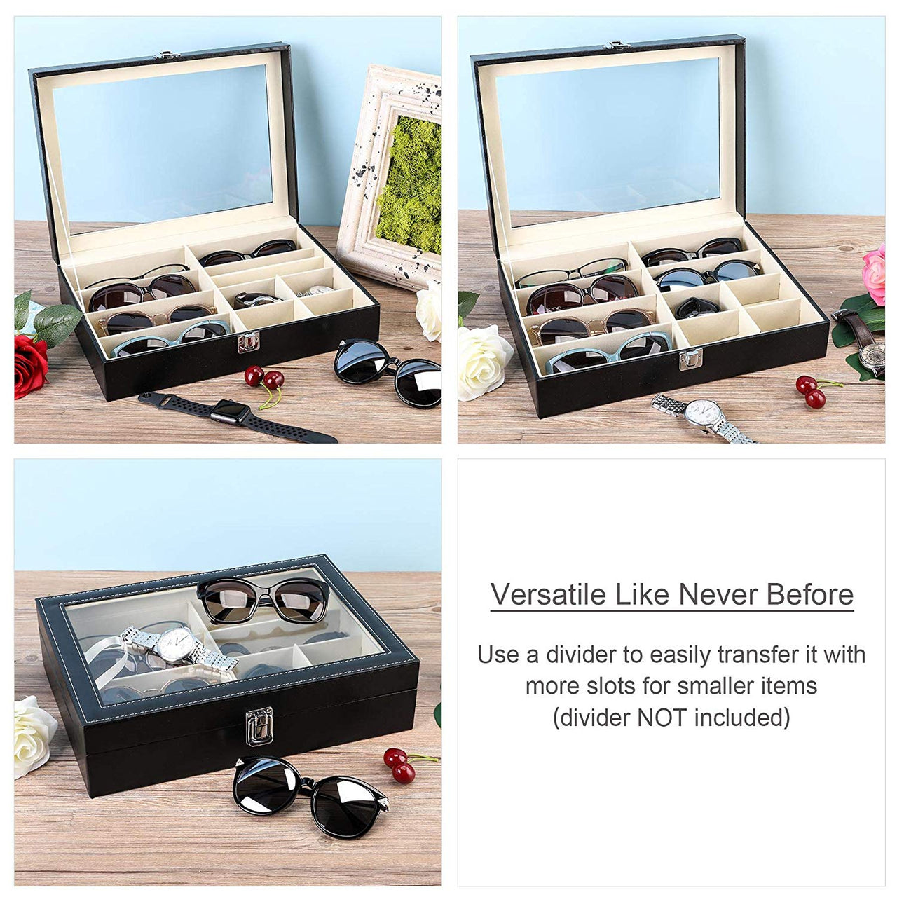 Sunglasses Case Organizer Eyeglasses Storage Box