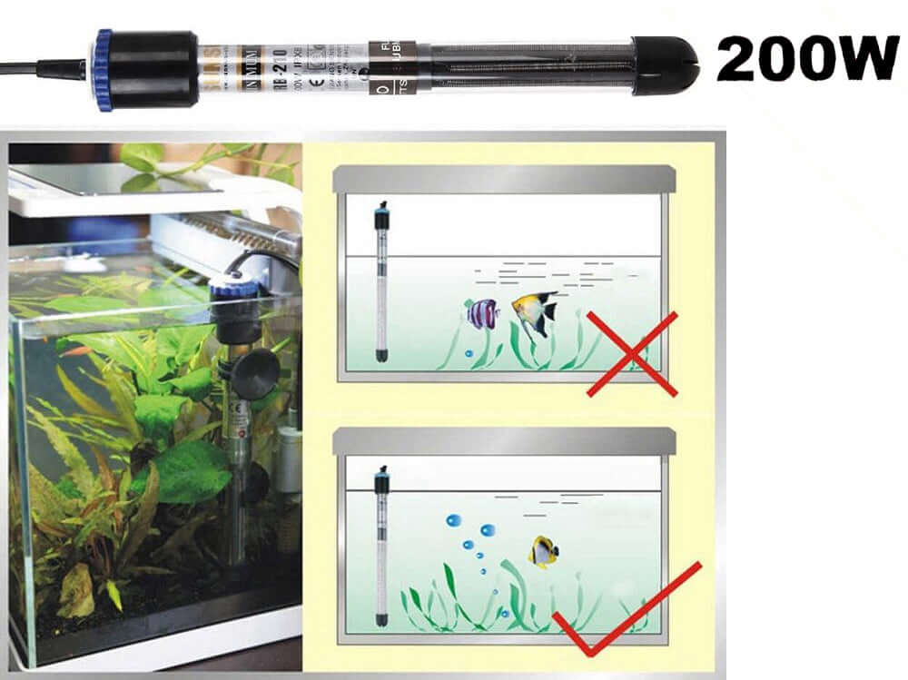 200W aquarium submersible water heater fish tank heaters