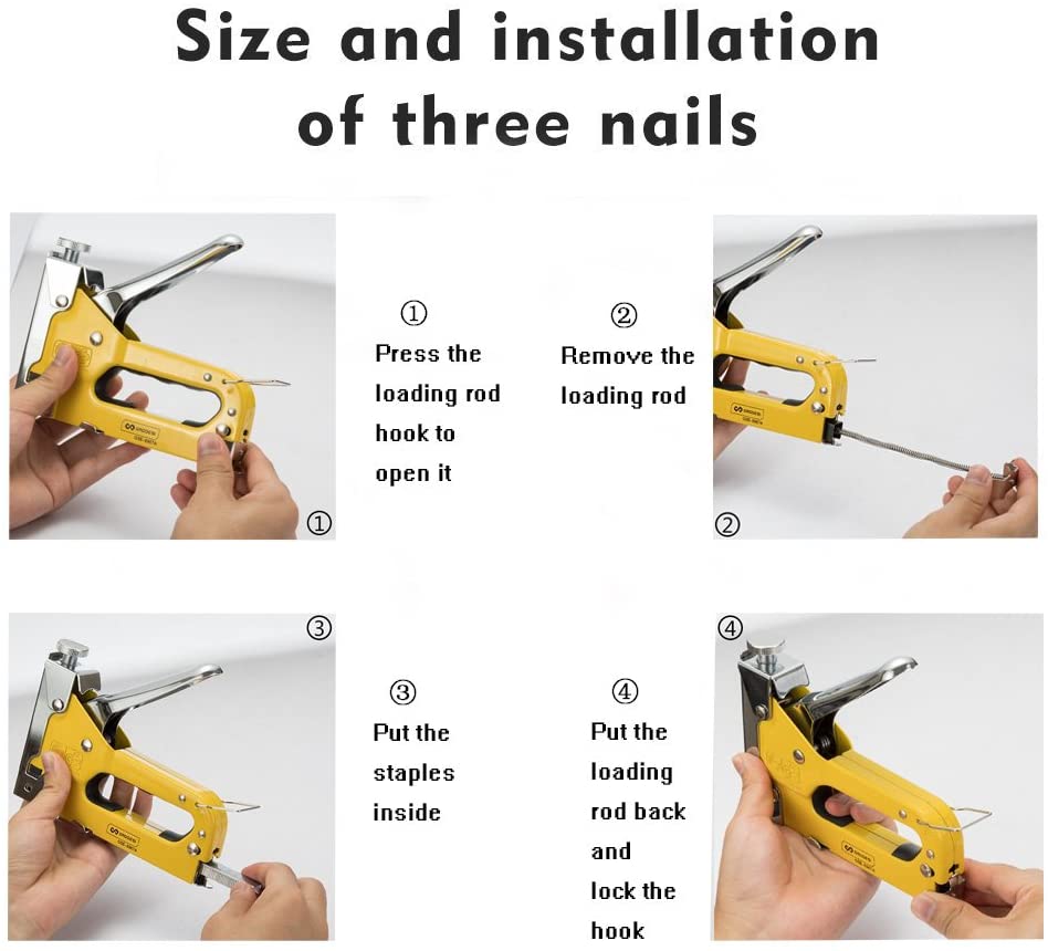 Staple Gun, 3 Way Stapler Tool Kit 3 - In - 1