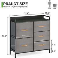 Thumbnail for Tallboy 5 Drawer Dresser for Bedroom - Homyspire NZ