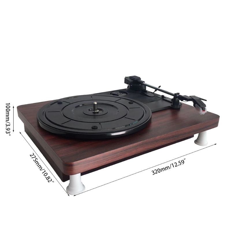 Audio Turntable With Speaker Stereo RCA Output