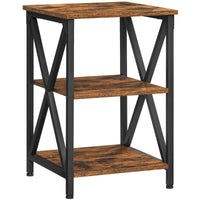 Thumbnail for Vasagle Side Table with 2 Storage Shelves Bedside Table