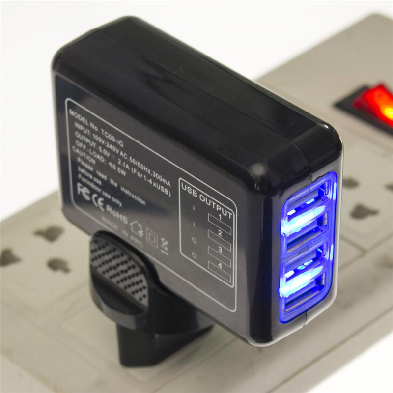 USB 4 Port Wall Charger