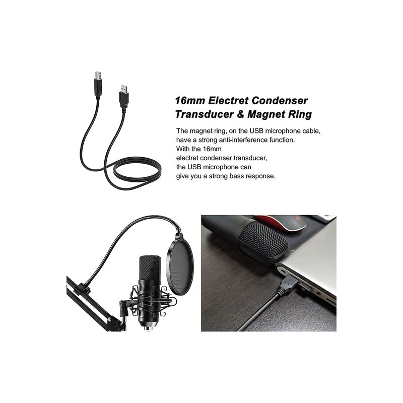 Usb Condenser Microphone Mic With Stand - Homyspire NZ