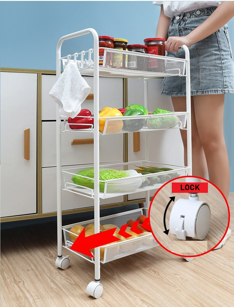 Kitchen trolley baskets