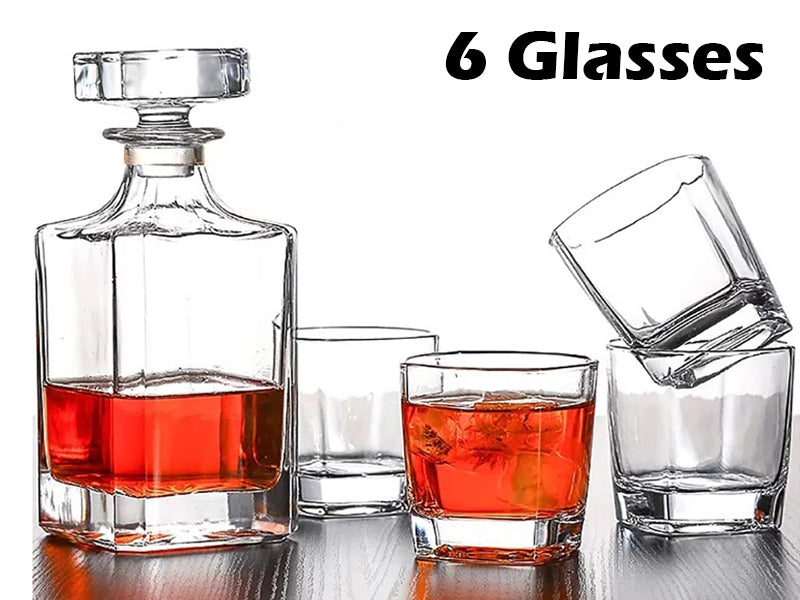 Whiskey Decanter 6 Glasses - Homyspire NZ