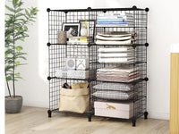 Thumbnail for 6 Cubes Black DIY Wire Storage Shelves Wardrobe