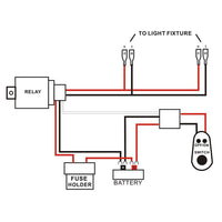 Thumbnail for LED Light Bar Wiring Harness 12V 40A