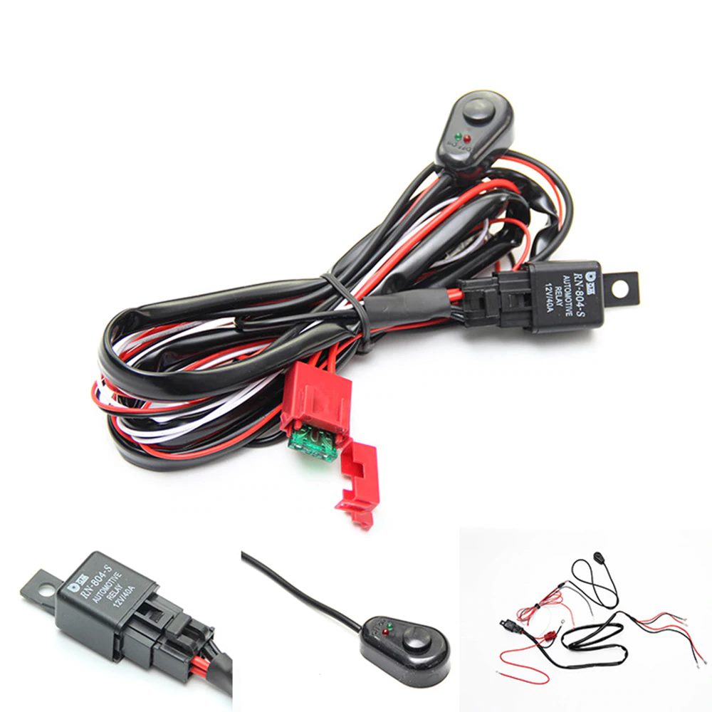 LED Light Bar Wiring Harness 12V 40A