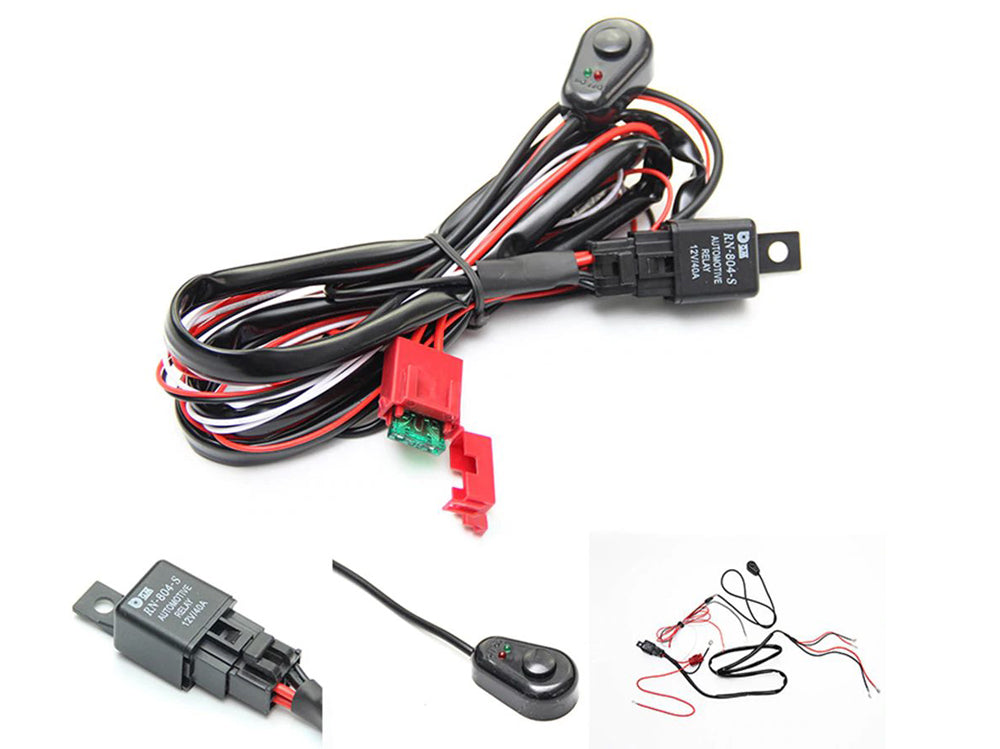 LED Light Bar Wiring Harness 12V 40A