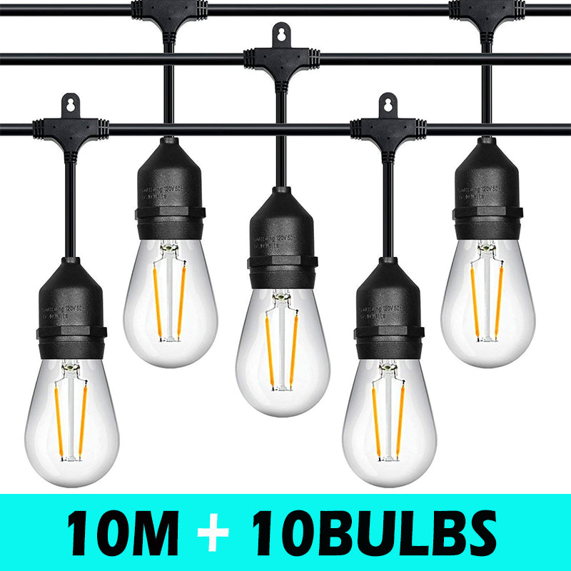 Outdoor Festoon Light String Lights 10M 10 LED Bulbs