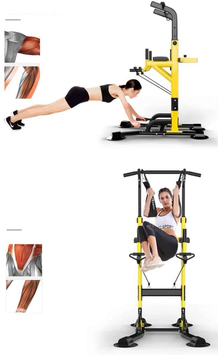 Power Tower Dip Station Pull Up Bar for Home Gym