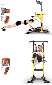 Thumbnail for Power Tower Dip Station Pull Up Bar for Home Gym