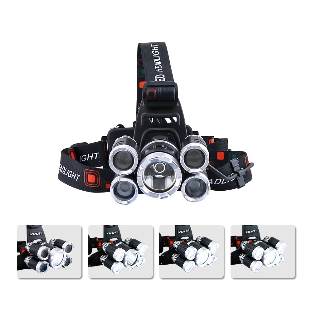 CREE XM T6 Rechargeable Headlamp LED Head Torch Lamp 8,000 Lumens