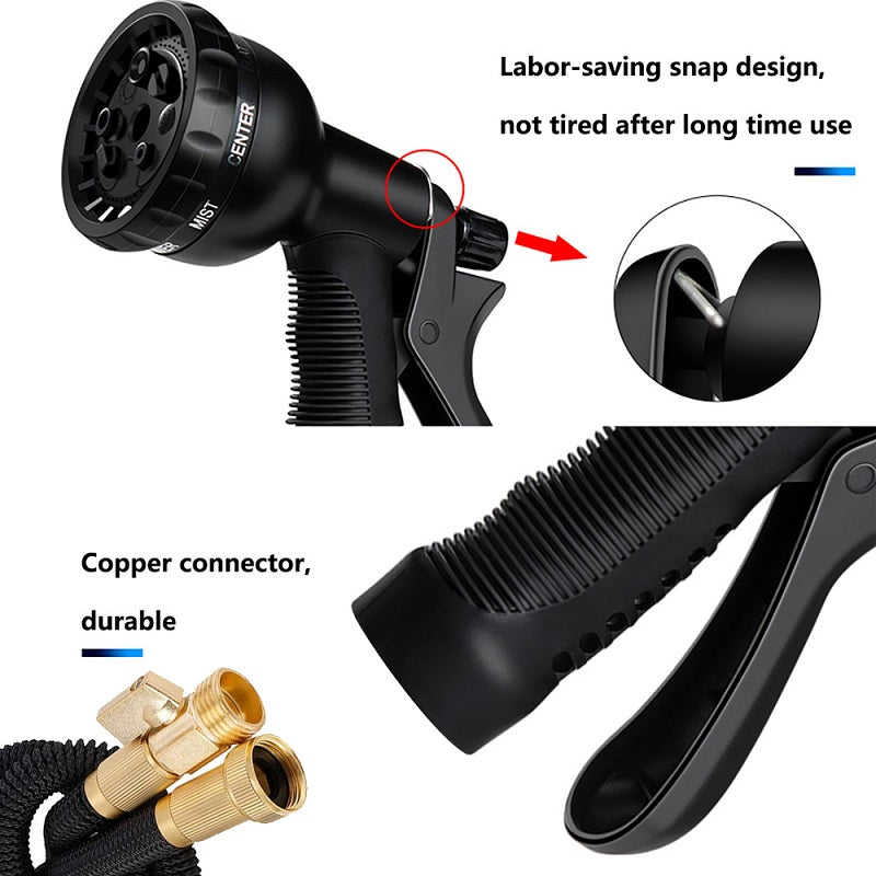 Expandable Flexible Garden Hose Spray Nozzle 100ft