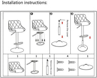 Thumbnail for Bar Stools Chair Breakfast Bar Stools Kitchen Bar Stools