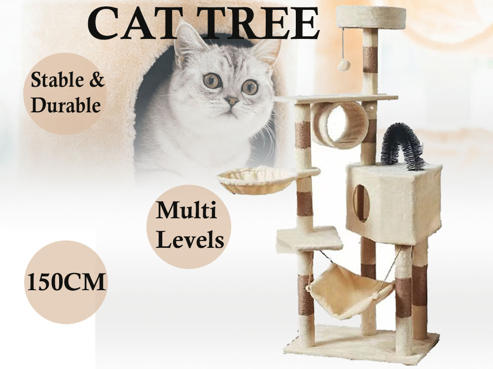 Cat Tree House Scratching Post Tree Play House