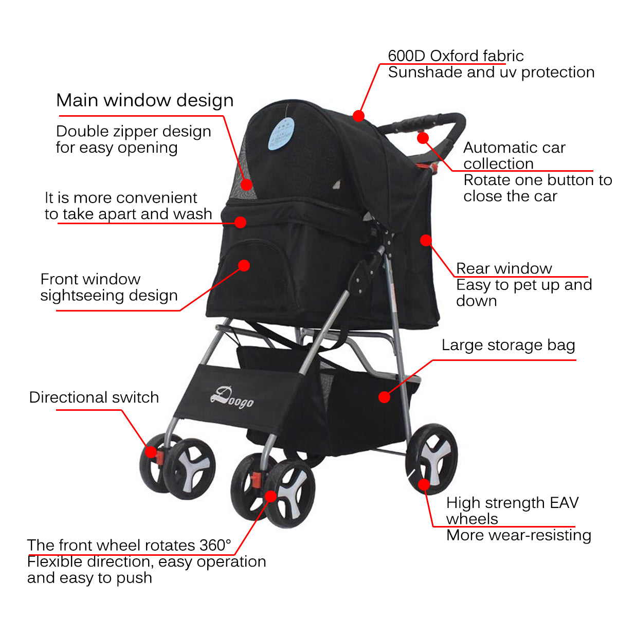 Foldable Pet Stroller