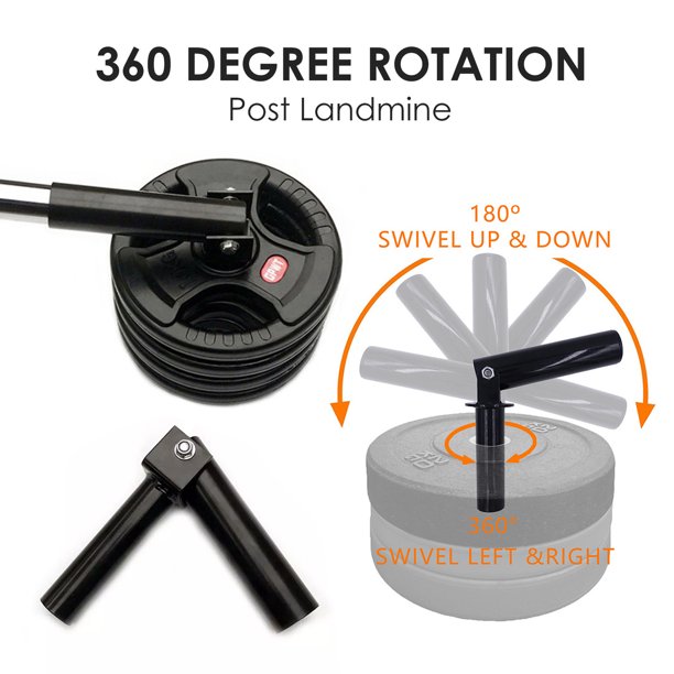 Barbell Landmine Attachment T-bar Row Plate Post Insert Landmine