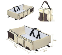 Thumbnail for 3 in 1 Nappy Bag Diaper Bag Travel Bassinet Nappy Changing Station Carrycot Baby Bed