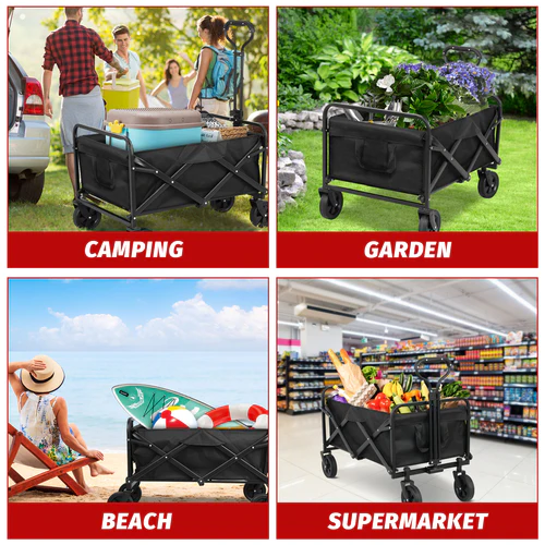 Camping Trolley Cart Wagon Cart Picnic Beach Trolley