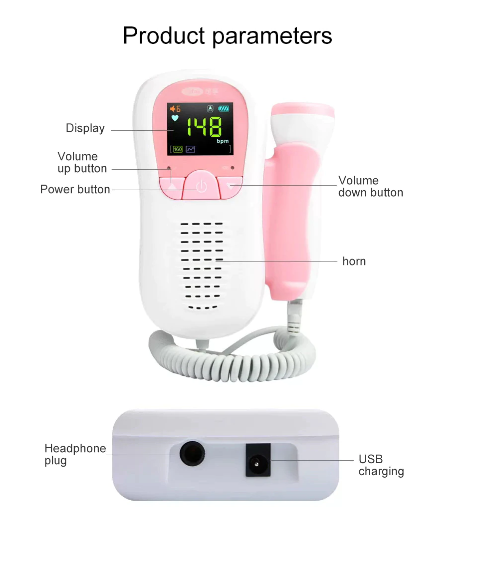 Fetal Doppler Ultrasound Heartbeat Detector