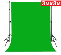 Thumbnail for Chromakey Green Screen Backdrop 3M X 3M