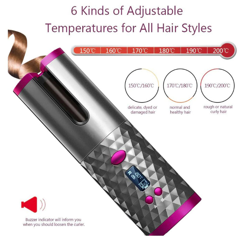 Hair Curler Cordless Automatic