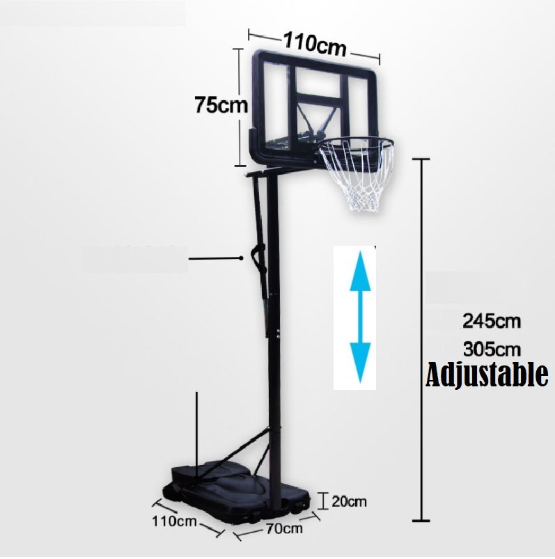 Basketball Hoop with stand height adjustable Hoop 3M