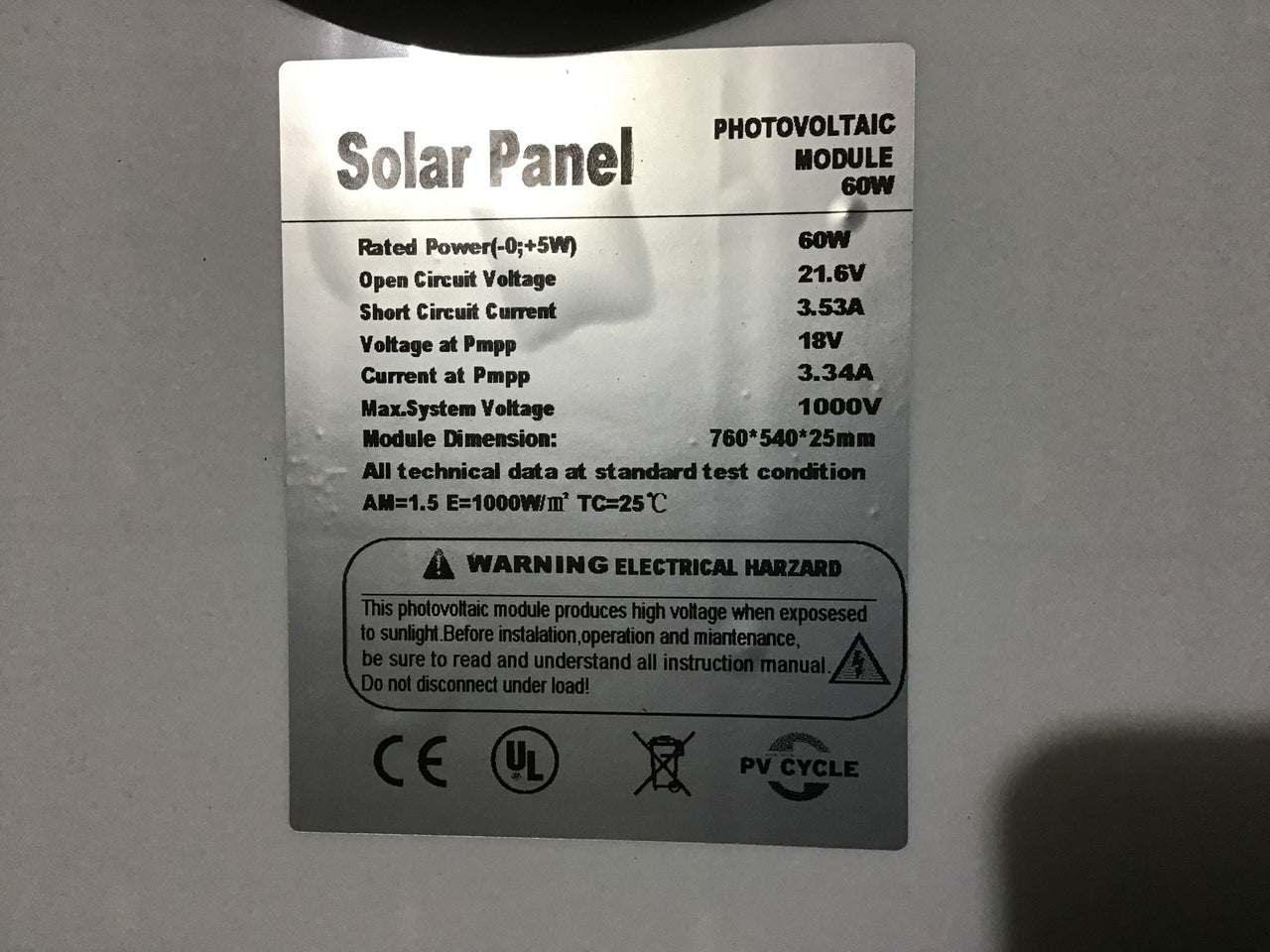 60W Solar Panel