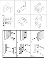 Thumbnail for Computer desk with bookshelf Office Desk