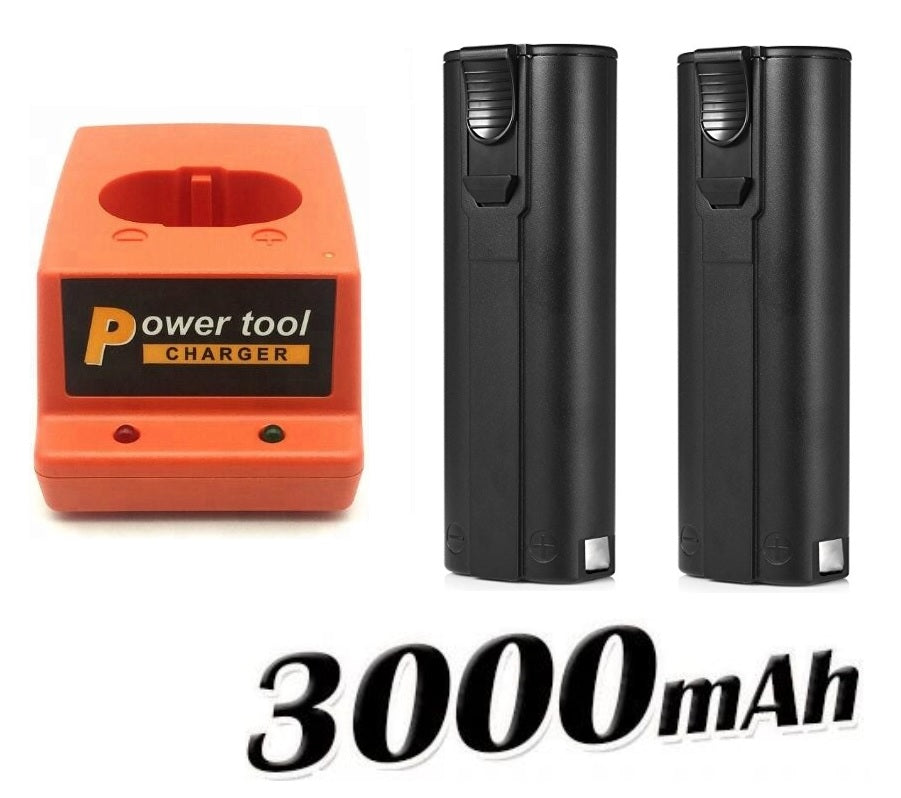 Paslode Battery Charger with 2 Paslode Battery 3AH