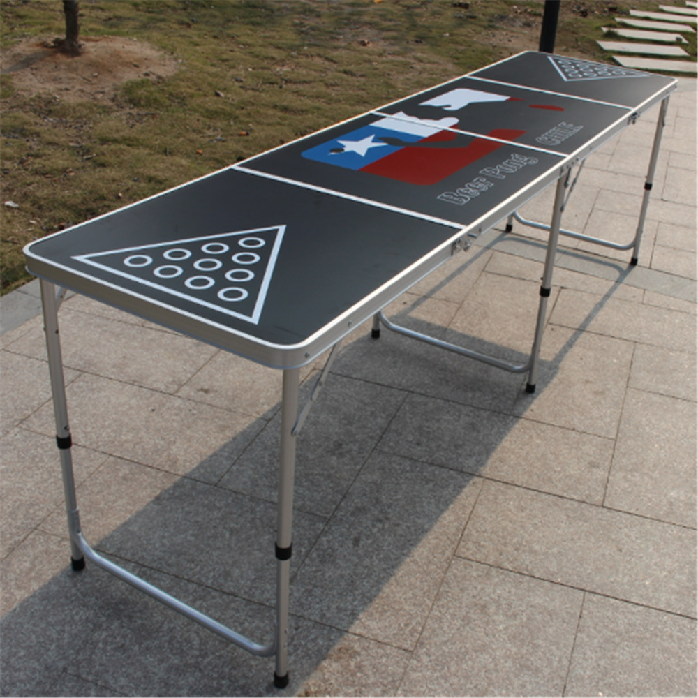 8' Beer Pong Table - Lightweight & Portable with Carrying Handles